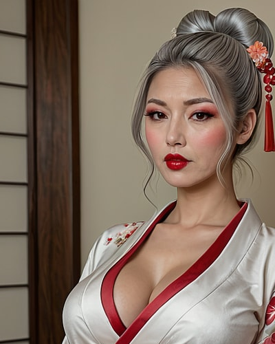 Portrait of Yoshiko Miyamoto, a fictional adult AI character. OurDream catalogue image, not a Frosting AI result.
